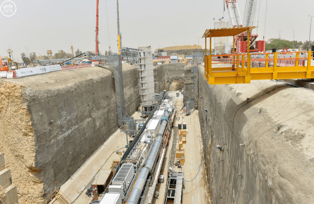 Riyadh Metro under construction
