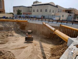 Under construction site of Hindu Temple in Dubai