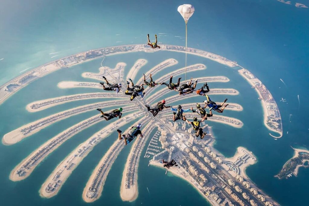 Freefall over the Palm Jumeirah