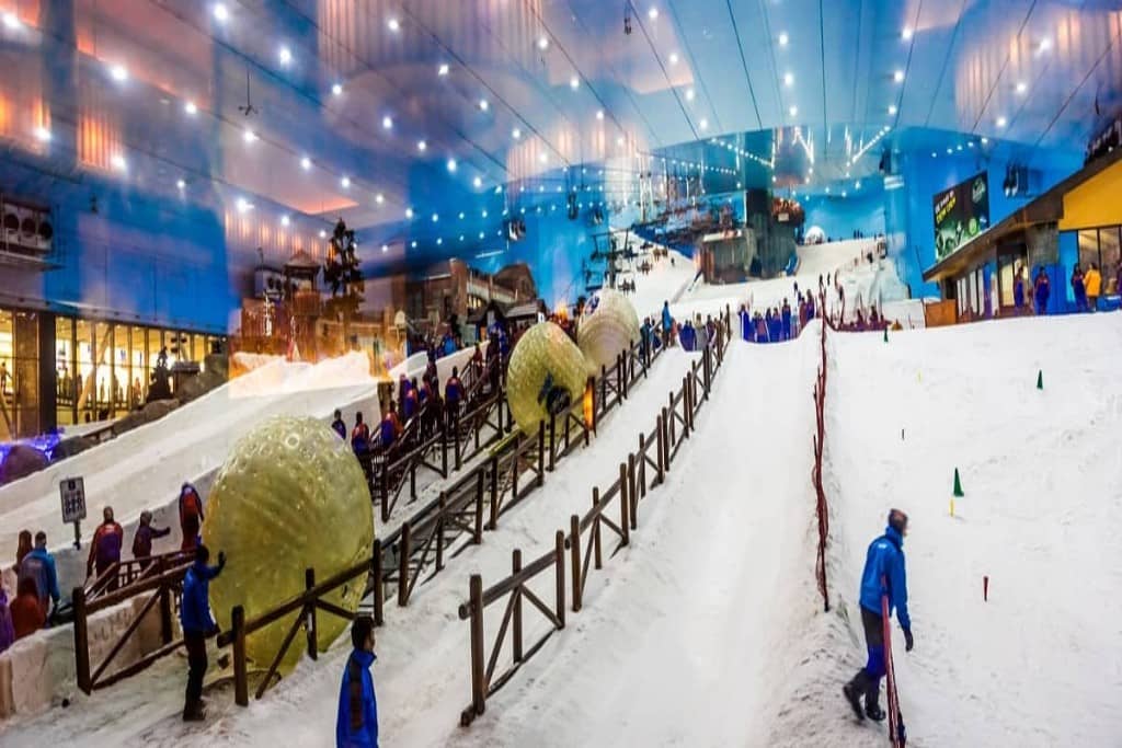 Ski Dubai at Mall of the Emirates (located near Dubai Marina)