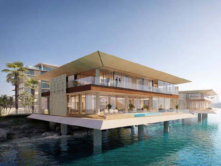 An off-plan beachfront mansion on Jumeira Bay island sells for Dh115 million in Dubai