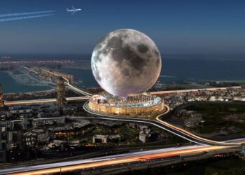 A giant resort shaped like the moon could be the next best thing to space travel