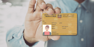 In the UAE 2022, how can you get your labour card number?