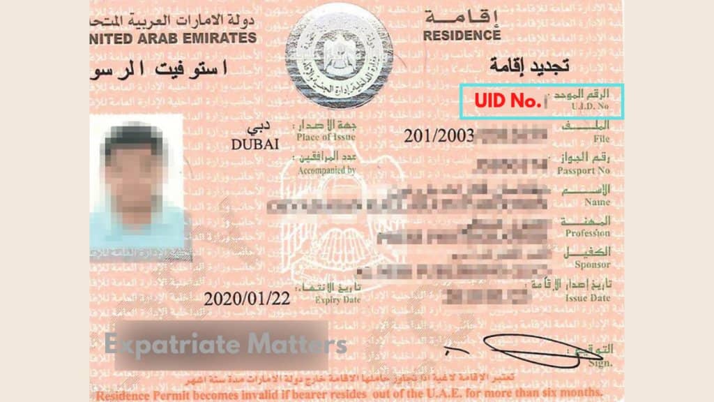 What should one do if one has two UID numbers on a UAE visa?