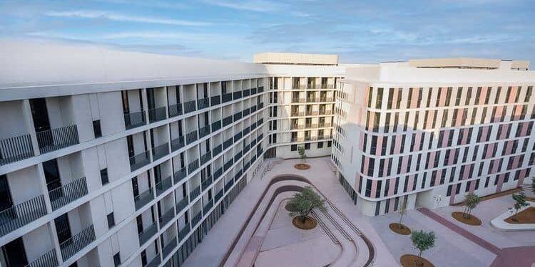 A Dh700m student housing complex has been completed at Aljada by Sharjah developer Arada