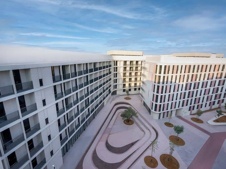 A Dh700m student housing complex has been completed at Aljada by Sharjah developer Arada