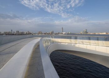 The new walkway at Dubai Creek Harbour has been unveiled by Emaar