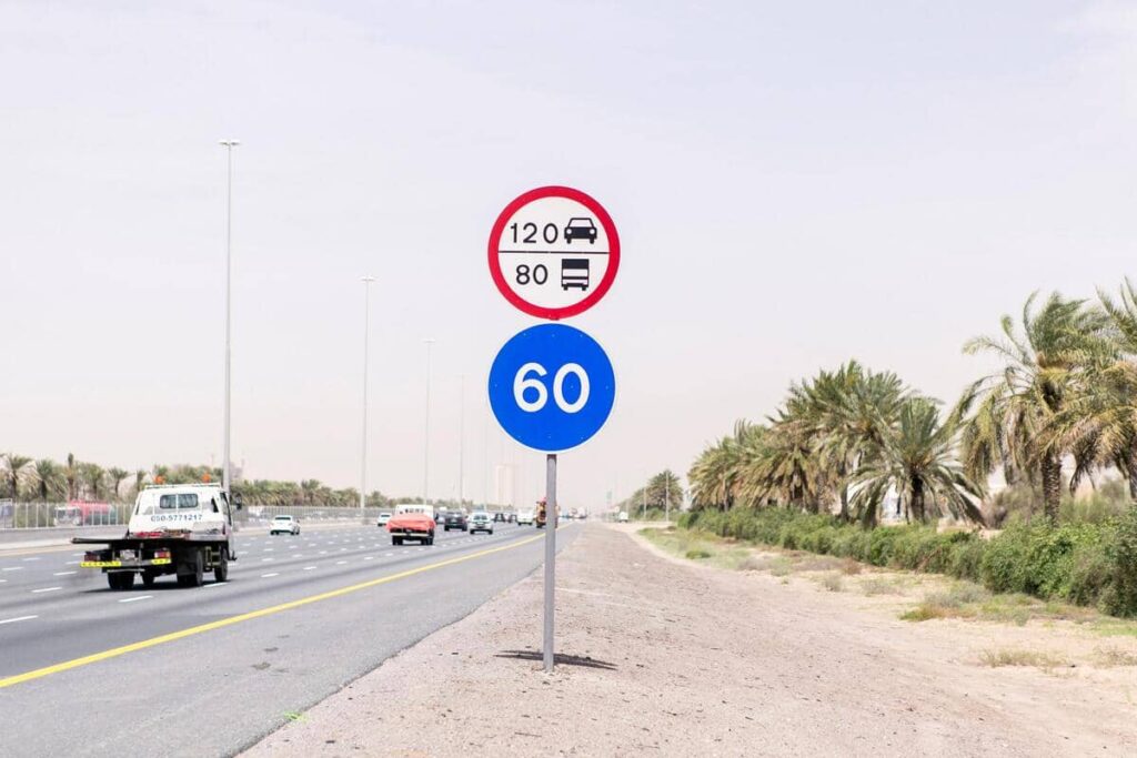 Three key roads in the UAE have new maximum and minimum speed limits