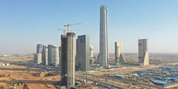 The construction of Infinity Towers' mixed-use tower in the Administrative Capital is 70% complete