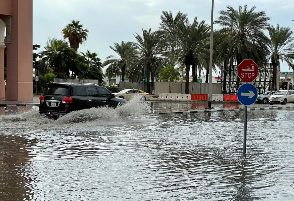 Get your car damage certificate online after heavy rains in Ajman