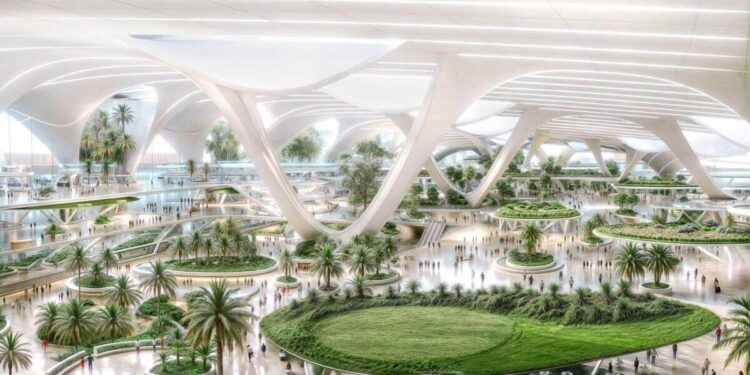 Sheikh Mohammed approves designs for a new passenger terminal at Al Maktoum International Airport, Dubai South