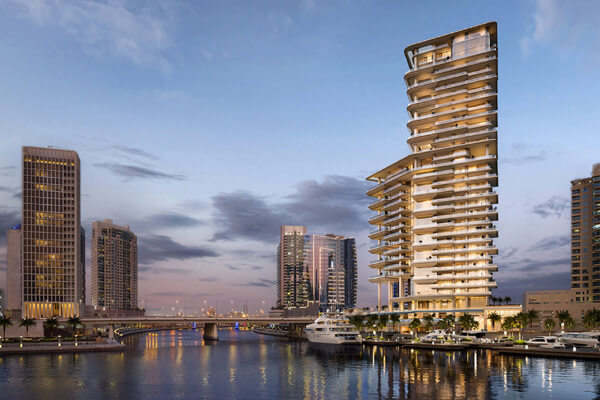 Foster + Partners unveils designs for two new towers at Marasi Bay in the UAE