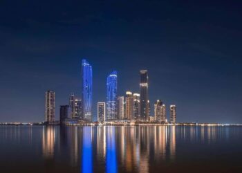 At Dubai Square in Dubai Creek Harbour, Emaar founder Mohamed Alabbar announces plans for The Music, Colour, and Fire Plaza