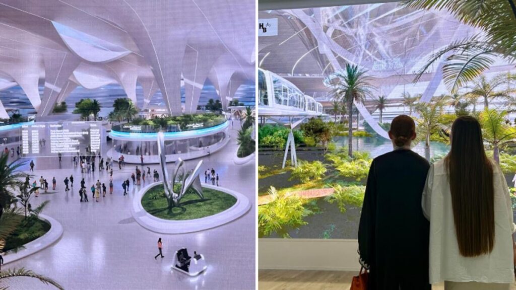 Here's a sneak peak at Dubai's new airport, which features a monorail, green havens, and mini forests