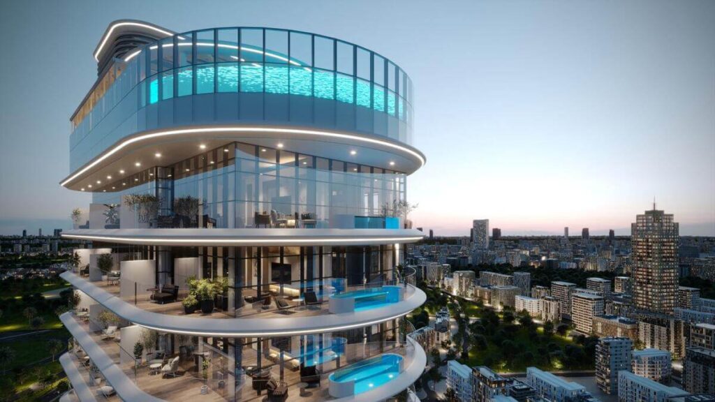 There are 50 amenities in Acube's new Dubai property project, including a mini-water park and a beach-themed pool