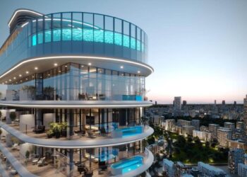 There are 50 amenities in Acube's new Dubai property project, including a mini-water park and a beach-themed pool