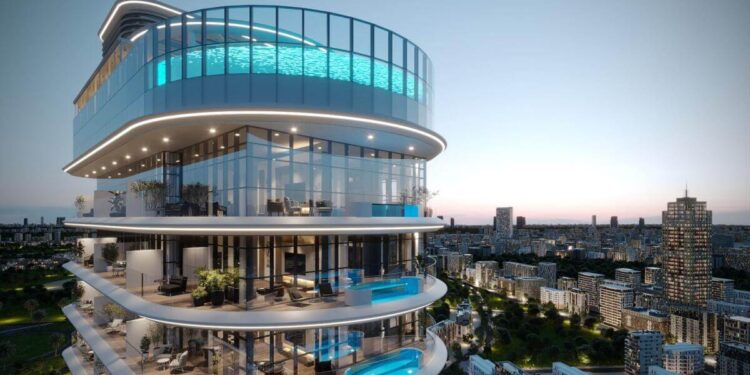 There are 50 amenities in Acube's new Dubai property project, including a mini-water park and a beach-themed pool