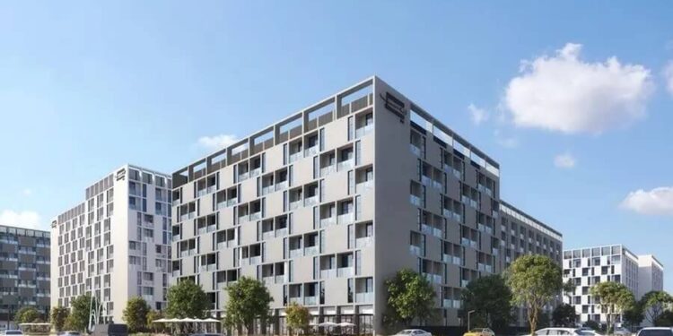 The Nama 4 building at the premium Sharjah development is unveiled by Alef