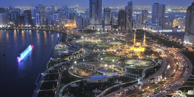 The Sharjah Crown Prince reviews the development of the Real Estate Platform