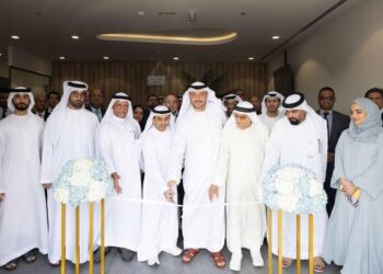 An inauguration of new premises at Skyrise Properties is led by Ajman Bank