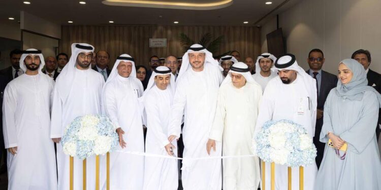 An inauguration of new premises at Skyrise Properties is led by Ajman Bank