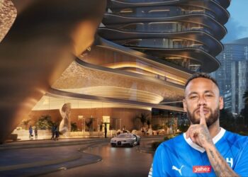 In Dubai, Brazilian soccer legend Neymar Jr. purchased a Dh200 million Bugatti penthouse