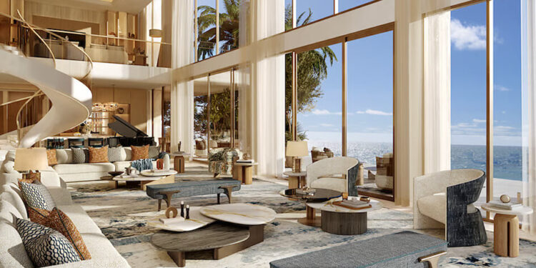 An Abu Dhabi penthouse with five bedrooms and a cinema sells for a record price of Dh14,000 per square foot